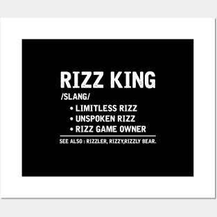 Rizzler Definition The Rizz King Funny Meme Posters and Art